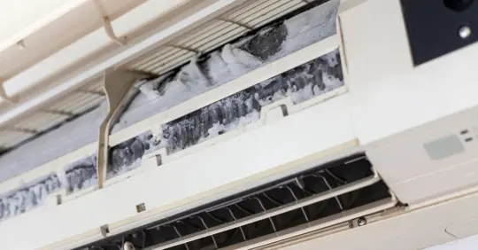 Ice on air conditioner