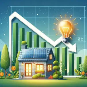 Image with home and energy chart