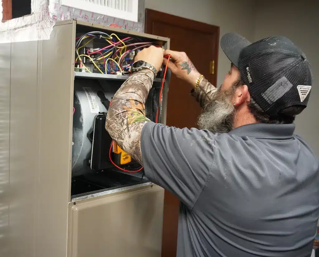 Von's tech working on speed air handler